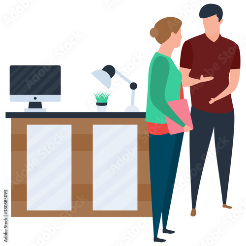 
Flat business deal illustration vector 
