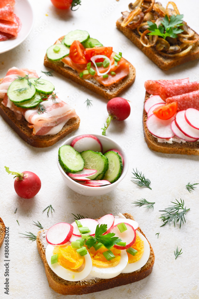 Open faced sandwiches Open faced sandwiches