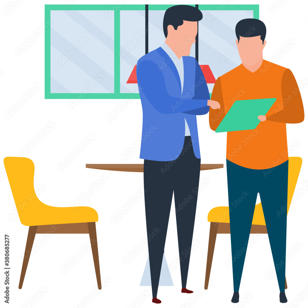Fototapeta premium Coworking people illustration vector 