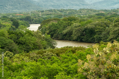 Neiva, Huila, Colombia. May 5, 2019: Beautiful panoramic view of the Magdalena River photo