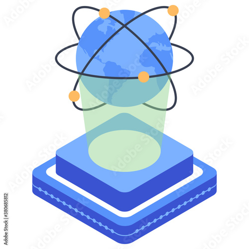 
Icon of global network in isometric design.
