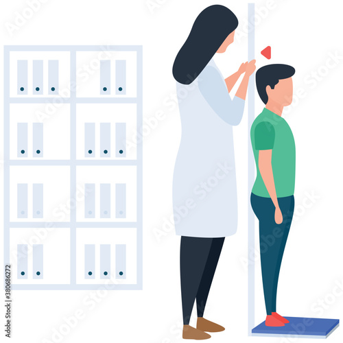 
Vector design of height growth illustration.
