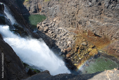 waterfall in the mountains