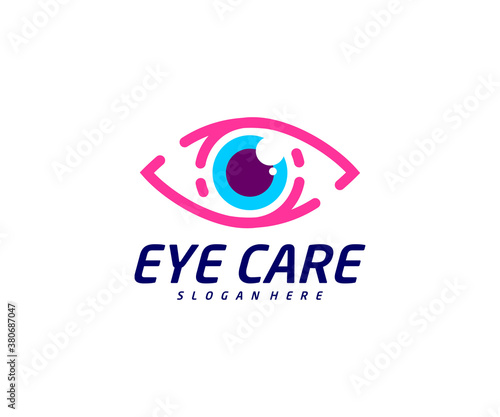 Fast Eye logo design vector template, Creative eye logo concept, Icon symbol, Illustration