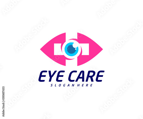 Health Eye logo design vector template, Creative eye logo concept, Icon symbol, Illustration
