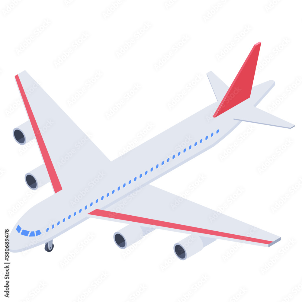 
Isometric vector of an airplane 
