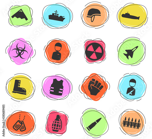 Military simply icons