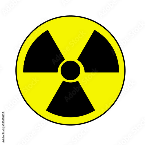 Radiation symbol. Radiation warning sign