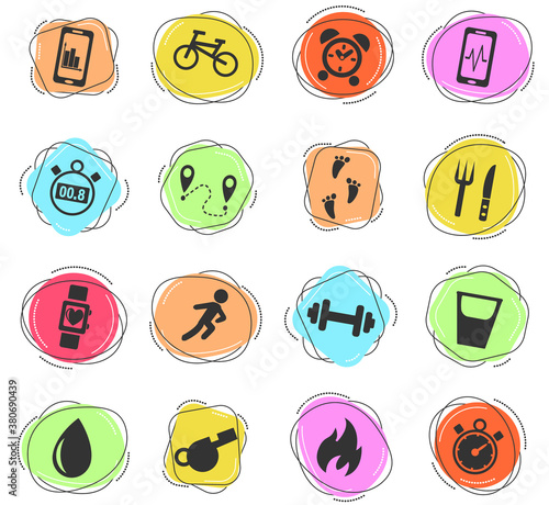monitoring apps icon set