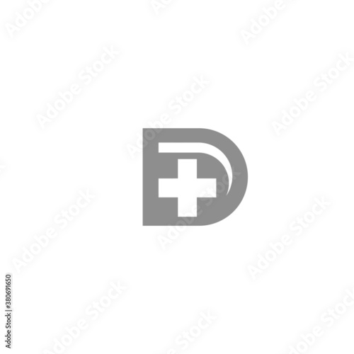 Doctor capsul stethoscope plus illustration vector logo design for medical and health care pharmacy and clinic symbols.
