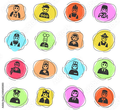 occupation icon set