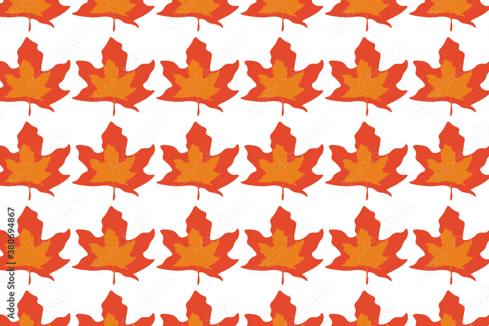 Naklejka premium Simple autumn leaf pattern design. suitable for wallpapers and backgrounds