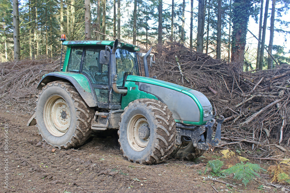 tractor in the forest tractor in the forest