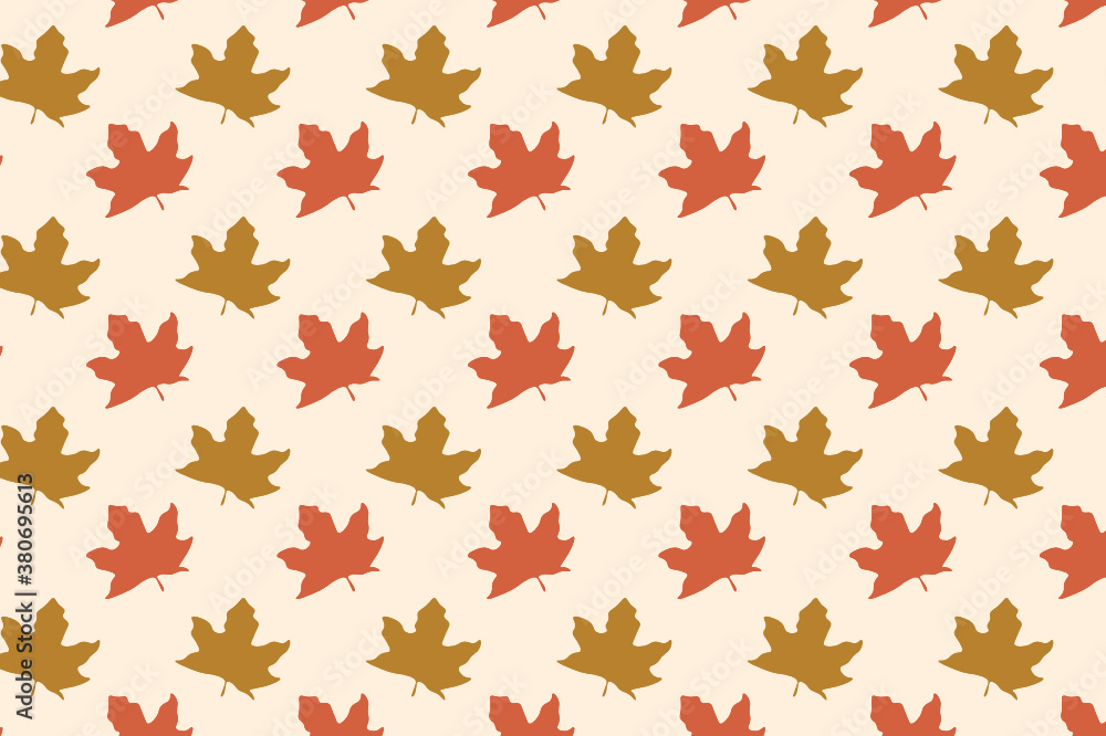 Simple autumn leaf pattern design. suitable for wallpapers and backgrounds Simple autumn leaf pattern design. suitable for wallpapers and backgrounds