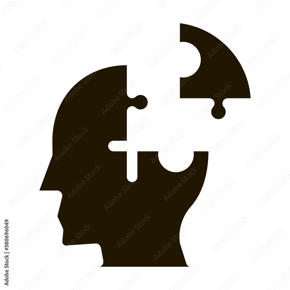 Puzzle Detail Man Silhouette Headache glyph icon . Tension And Cluster Headache, Migraine And Brain Symptom Pictogram. Head Healthcare Monochrome Illustration Puzzle Detail Man Silhouette Headache glyph icon . Tension And Cluster Headache, Migraine And Brain Symptom Pictogram. Head Healthcare Monochrome Illustration