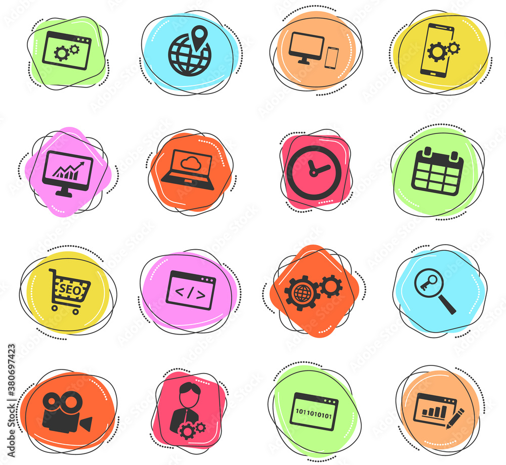 SEO and development simply icons SEO and development simply icons
