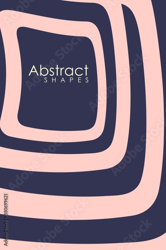 Abstract contemporary aesthetic background with desert, mountains. Earth tones, burnt orange, terracotta colors. Boho wall decor. Mid century modern minimalist art print. Organic shape Vector