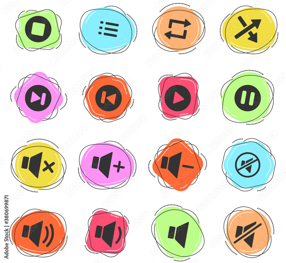 Media player icons Media player icons