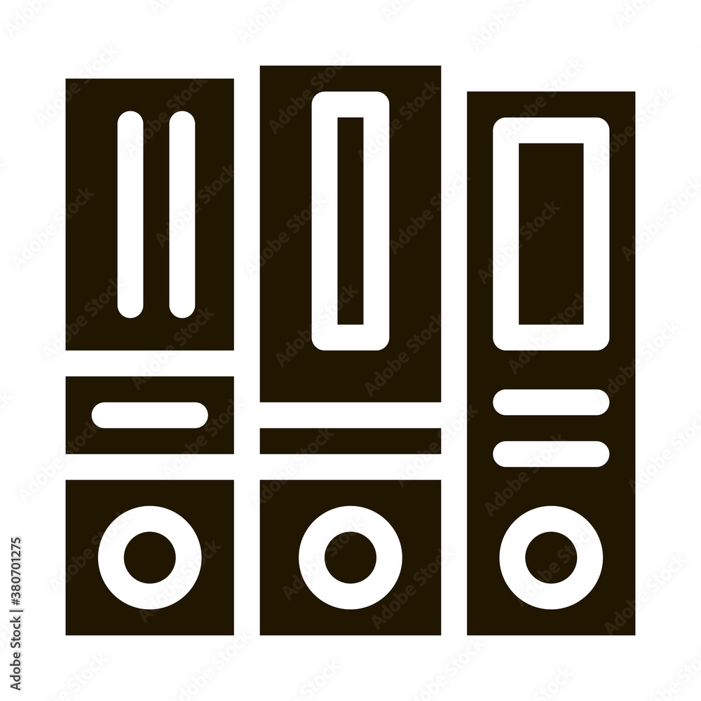 Financial Accounting Folders Reports glyph icon . Money Sign On Smartphone Display And Magnifier, Web Site Financial Pictogram. Monochrome Illustration