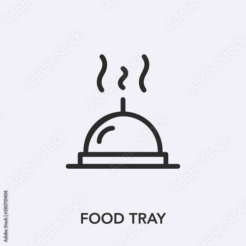 food tray icon vector. Linear style sign for mobile concept and web design. food tray symbol illustration. Pixel vector graphics - Vector.	