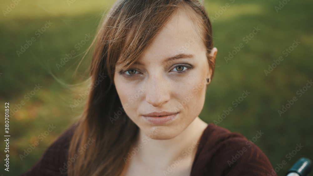 Portrait of beautiful young caucasian paralyzed woman in wheelchair. High quality photo Portrait of beautiful young caucasian paralyzed woman in wheelchair. High quality photo
