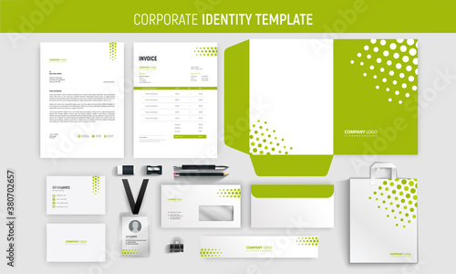 Modern business stationery template