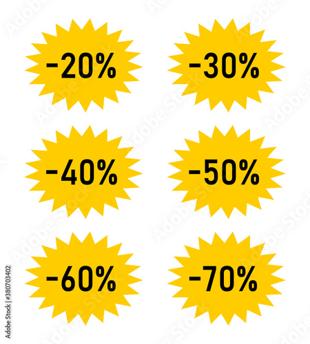 ikony rabatu sprzedaży
