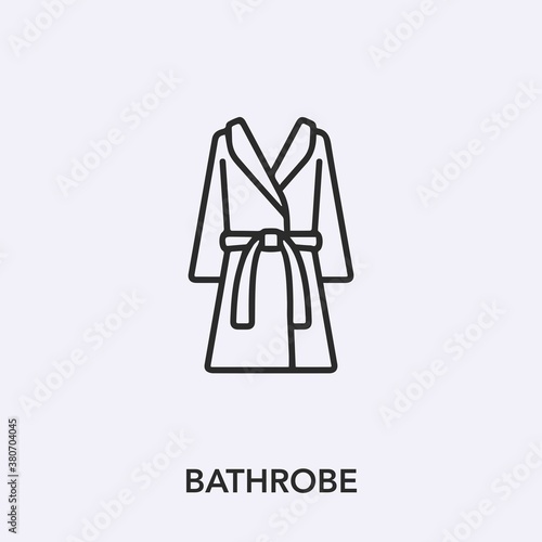 bathrobe icon vector. Linear style sign for mobile concept and web design. bathrobe symbol illustration. Pixel vector graphics - Vector.	