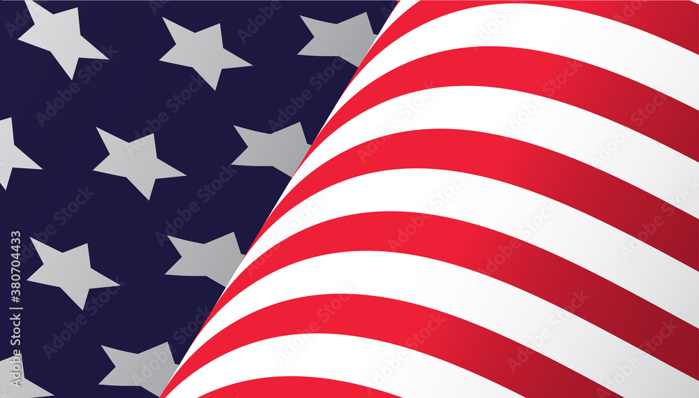 American Flag Waving In The Wind Cropped Design Of Waving American American Flag Waving In The Wind Cropped Design Of Waving American