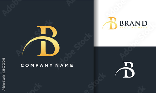 initials B elegant logo