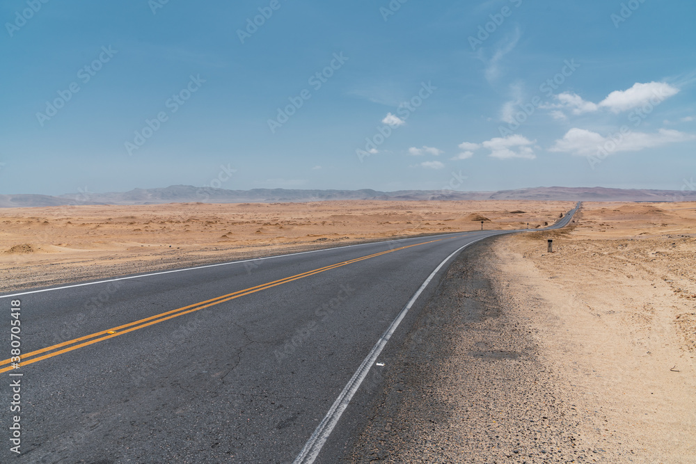 Empty road in the desert Empty road in the desert