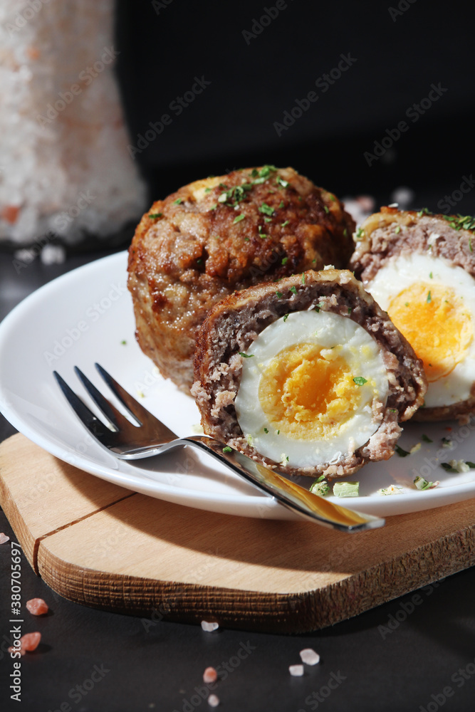 Scottish eggs - national dish of the cuisine of Scotland Scottish eggs - national dish of the cuisine of Scotland