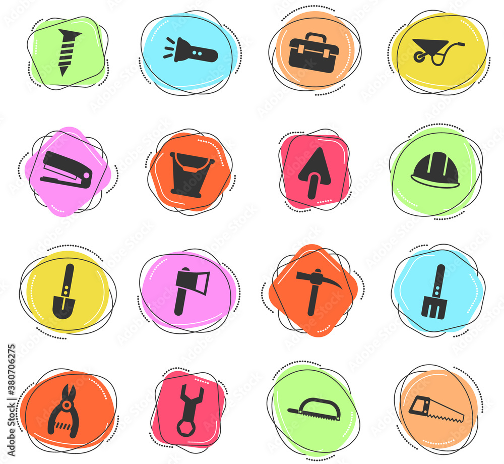 work tools icon set work tools icon set