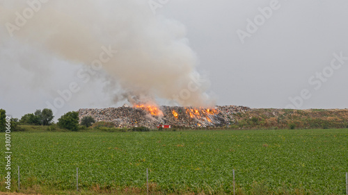 Landfill Garbage Firefighters