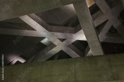 Abstract minimal concrete beams.