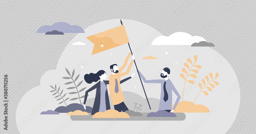 Teamwork as business partnership help and assistance tiny persons concept Teamwork as business partnership help and assistance tiny persons concept