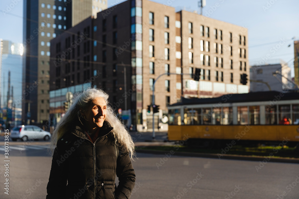 Happy Senior Woman Around the City Happy Senior Woman Around the City