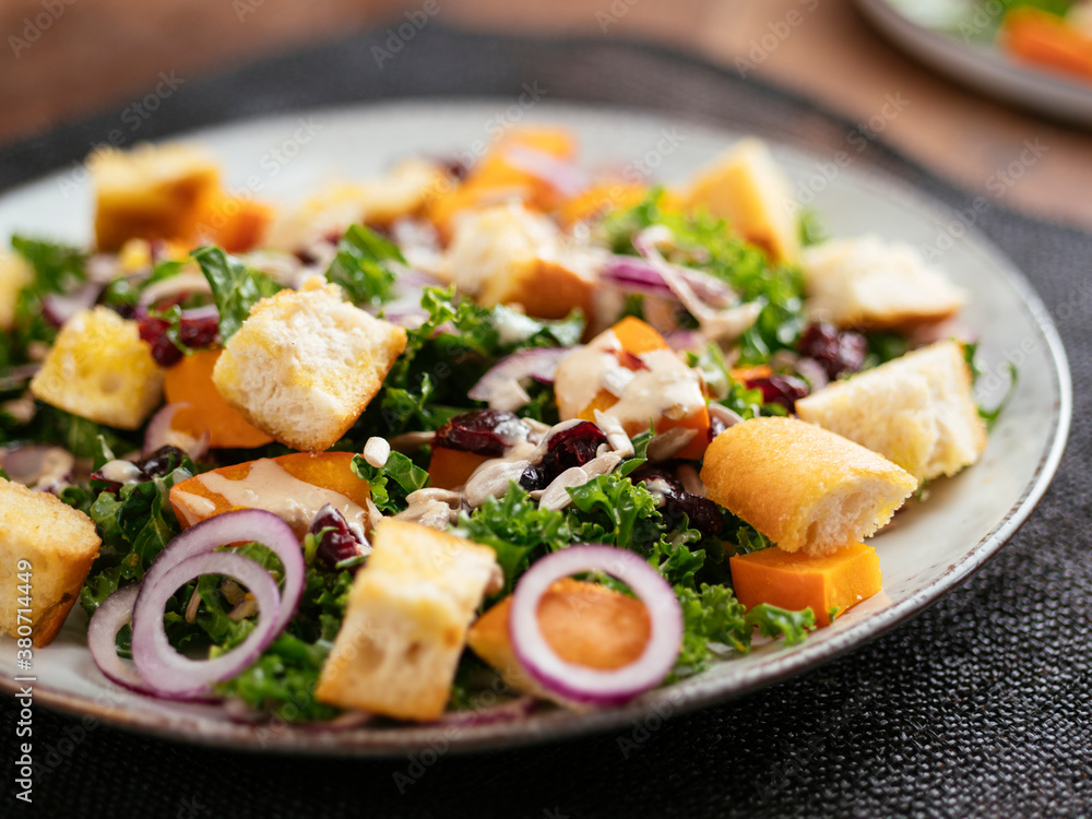 Winter Squash and Kale Panzanella Winter Squash and Kale Panzanella