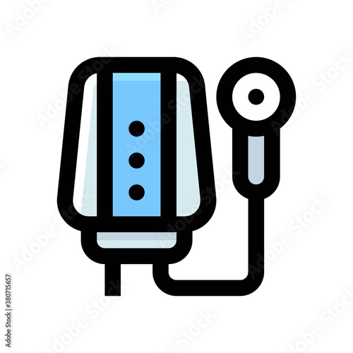 bath room or toilet related water heater or hot water vector with editable stroke,
