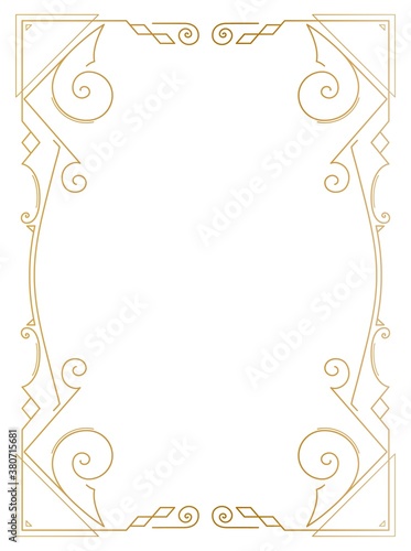 Set of Art deco borders and frames. Vector illustration.