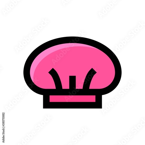 bath room or toilet related women shower cap or bath cap vector with editable stroke,