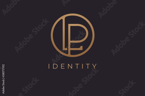 Abstract initial letter L and P logo,usable for branding and business logos, Flat Logo Design Template, vector illustration