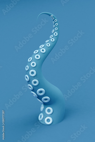 blue Tentacles on blue background photo