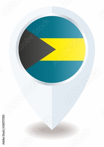 Free Download Flag of the Bahamas, location icon For Multipurpose, Commonwealth of The Bahamas. - GFXLoad