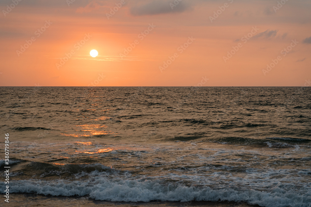 Sri Lanka, ocean sunset landscape view Sri Lanka, ocean sunset landscape view