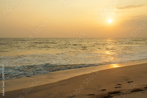 Ocean beach sunset landscape  Sri Lanka