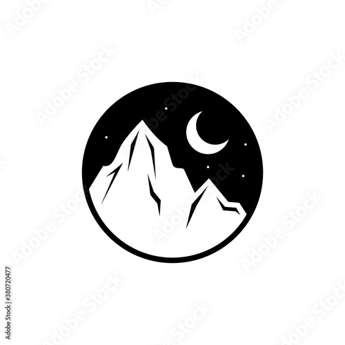 Simple mountain logo design vector