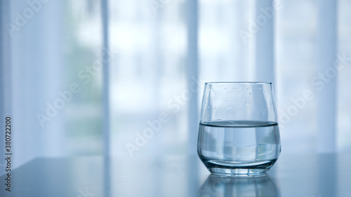 Glas, Wasser, blau photo