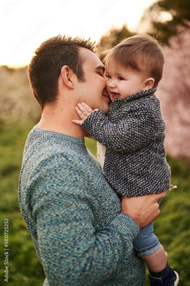 Loving father with baby Loving father with baby