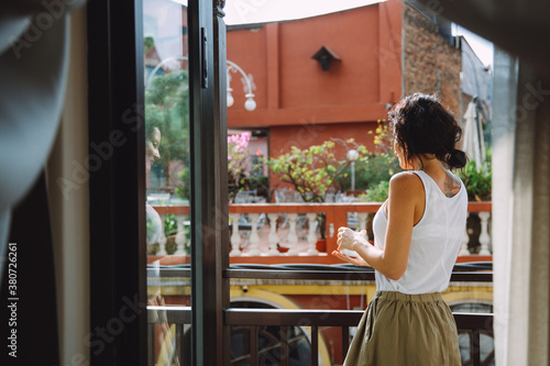 Woman with a cup of tea photo